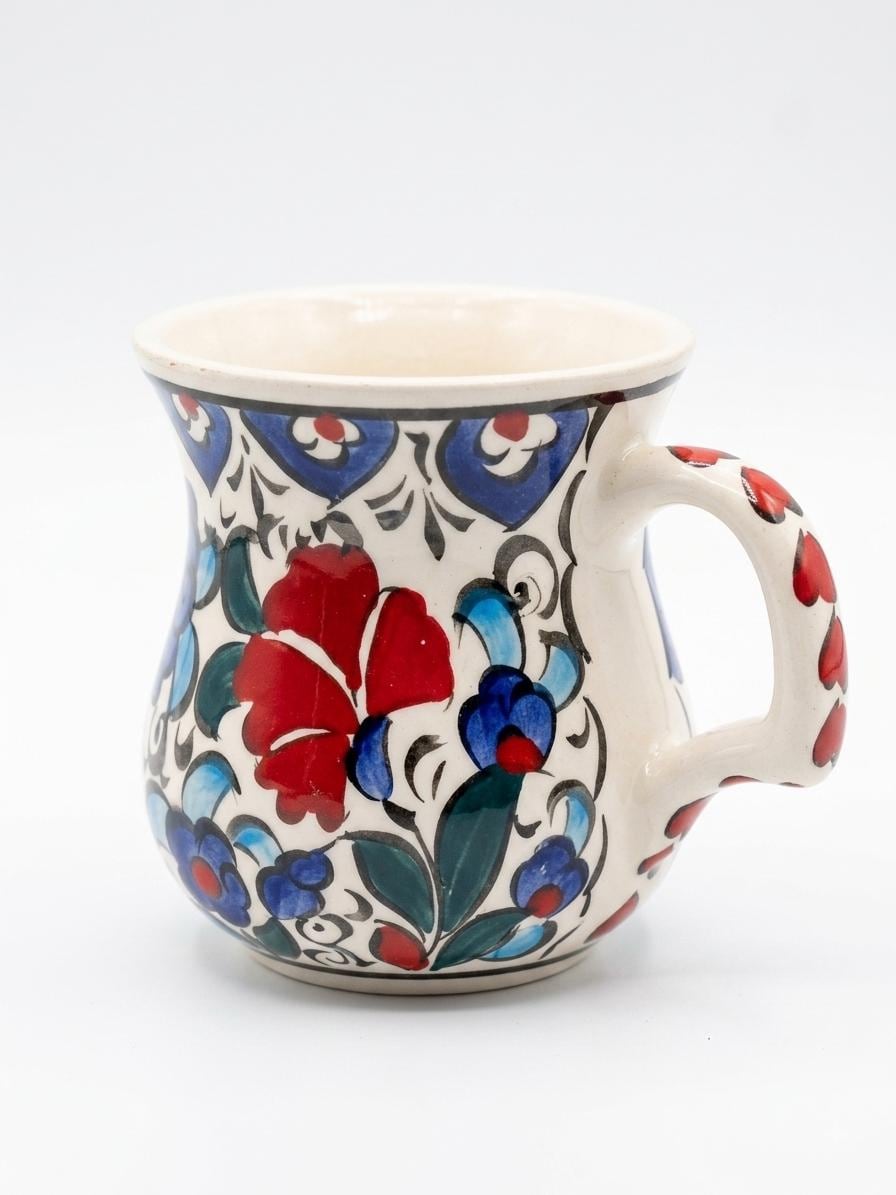 Ivory white ceramic coffee cup set product view